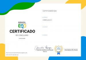Frente do Certificado do Curso de NR 35