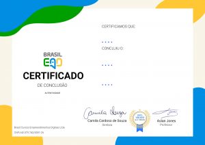 Frente Certificado Professor Aslan Jones